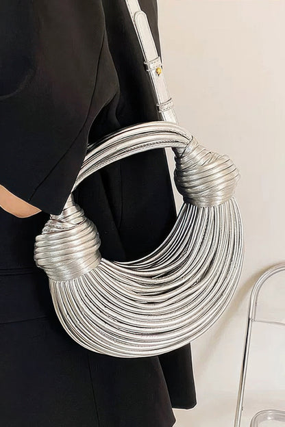 Faux Leather Rope Hobo Bag - Tigbul's Variety Fashion Shop