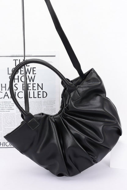 Faux Leather Tote Bag - Tigbul's Variety Fashion Shop