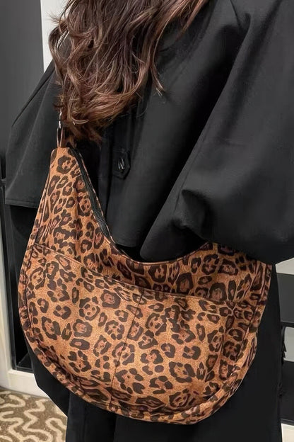 Faux Suede Double Pockets Crossbody Bag - Tigbul's Variety Fashion Shop