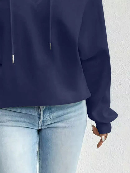 Full Size Off-Shoulder Drawstring Long Sleeve Top Plus Size - Tigbul's Variety Fashion Shop