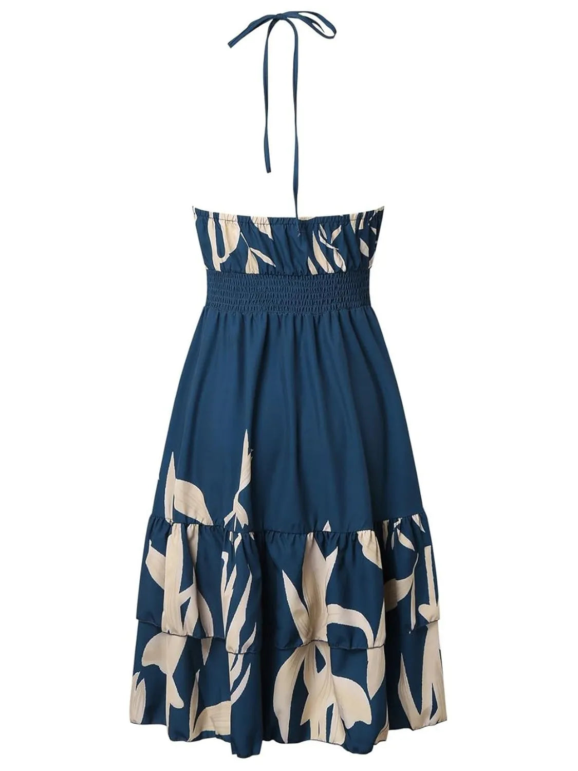 Paisley Print Halter Neck Mini Dress - Tigbul's Variety Fashion Shop