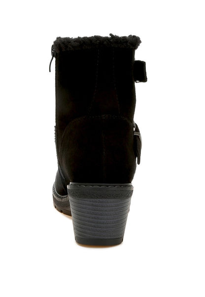 Big horn Faux Fur Harness Boots - Tigbul's Variety Fashion Shop