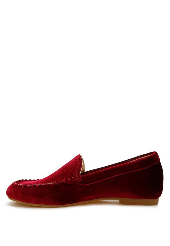 Robua Velvet Flat Loafers - Tigbul's Variety Fashion Shop