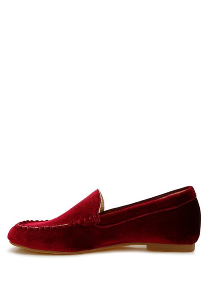 Robua Velvet Flat Loafers - Tigbul's Variety Fashion Shop