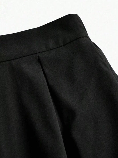 Elastic Waist Pleated Detail Skirt - Tigbul's Variety Fashion Shop