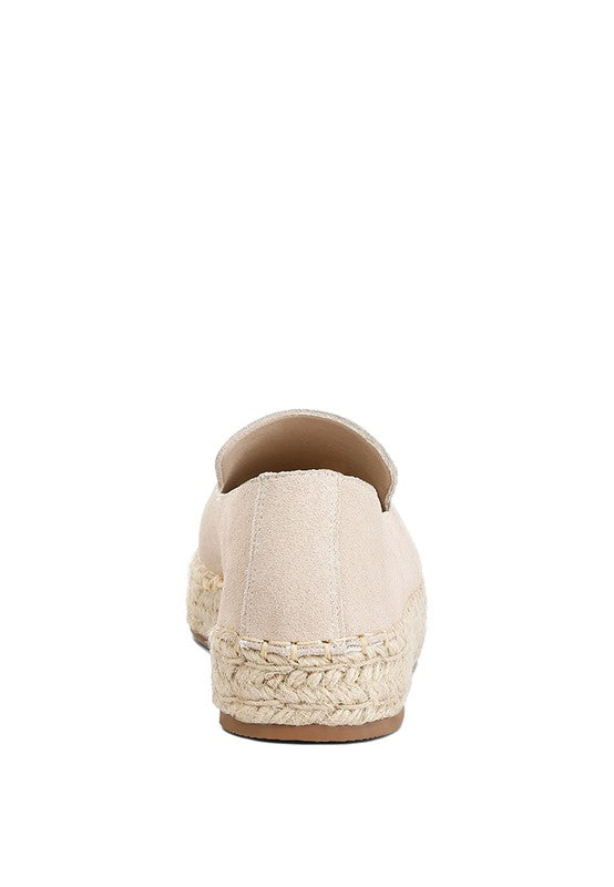 Ellerie Suede Flatform Heel Espadrilles - Tigbul's Variety Fashion Shop