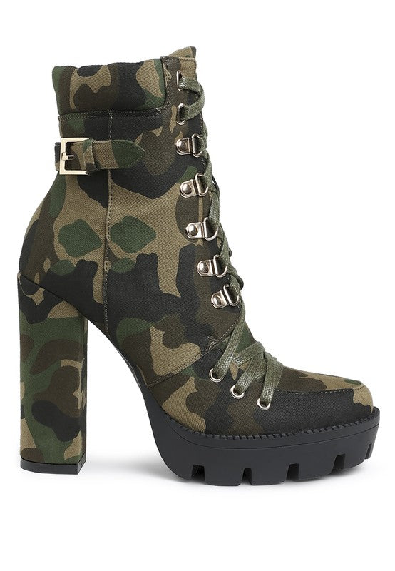 Palmetto Camouflage Ankle Boots - Tigbul's Variety Fashion Shop