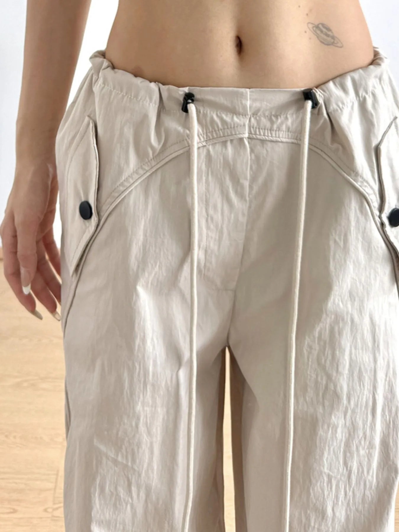 Relaxed Wide-Leg Drawstring Pants - Tigbul's Variety Fashion Shop