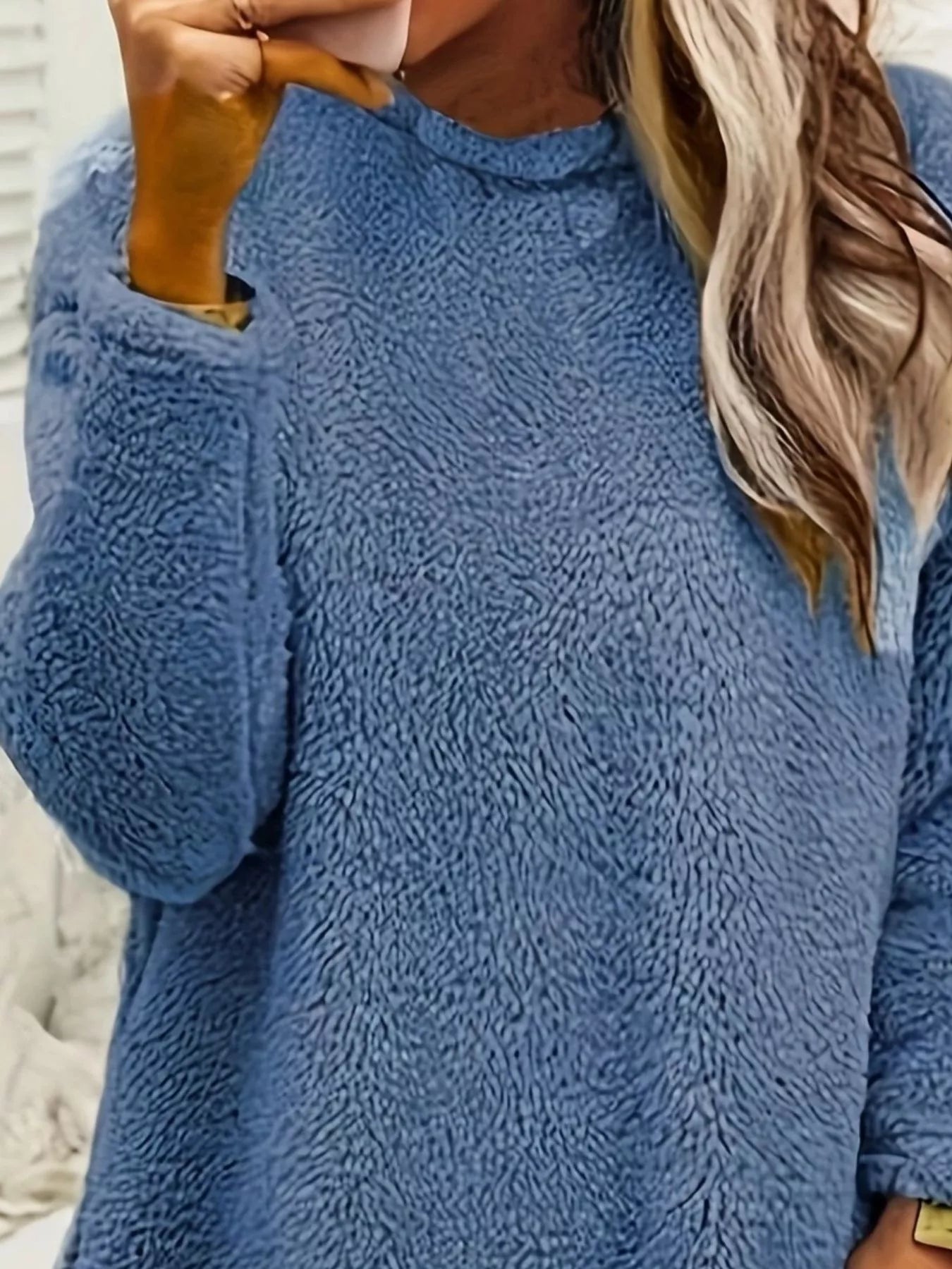 Fleece Long Sleeve Sweatshirt - Tigbul's Variety Fashion Shop