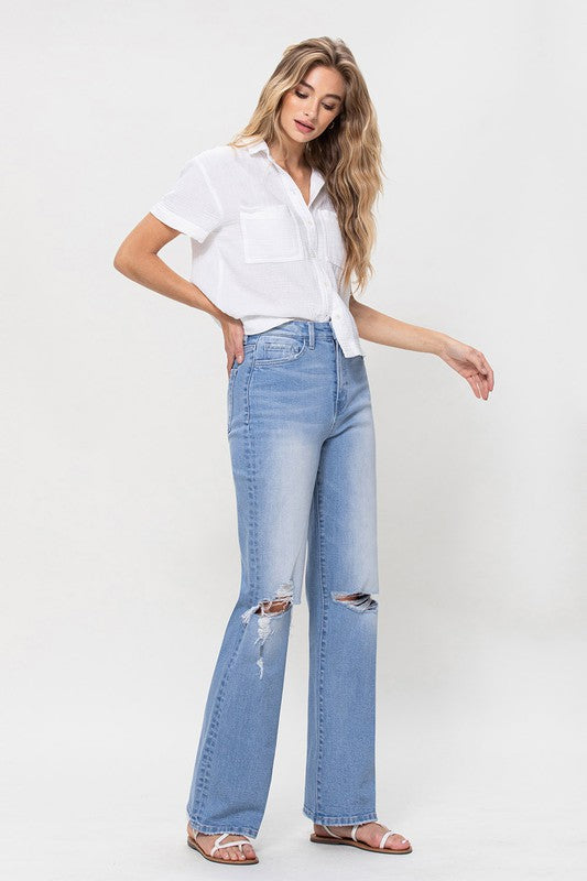 High Rise Vintage Flare Jeans - Tigbuls Variety Fashion