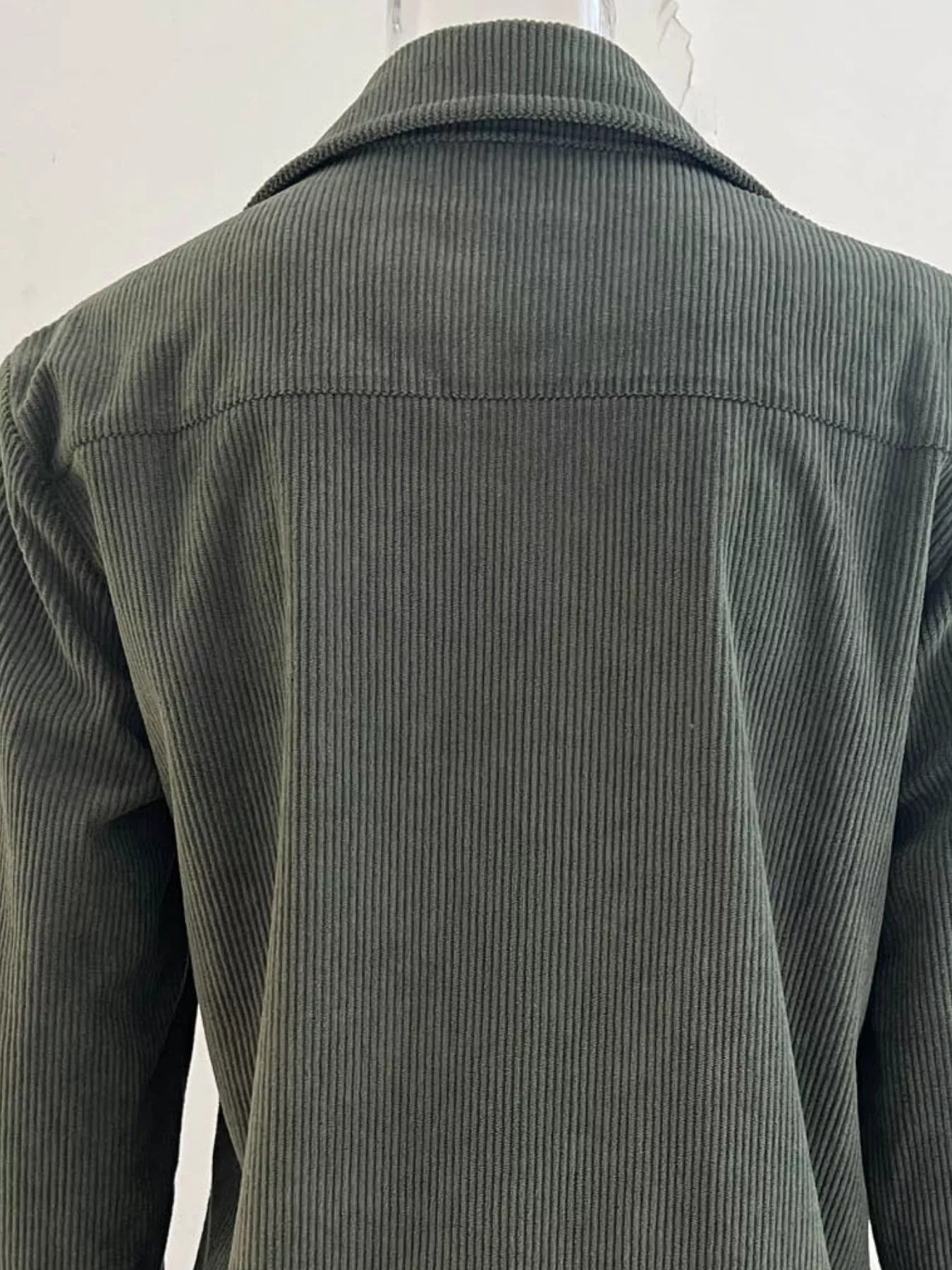 Corduroy Button-Down Jacket - Tigbul's Variety Fashion Shop