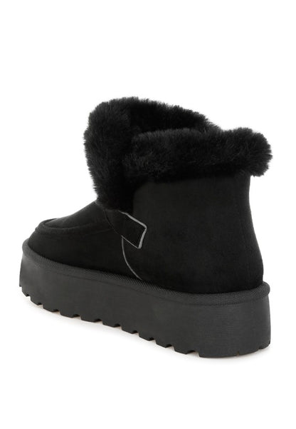 Linka Pin Buckle Detail Snow Boots - Tigbul's Variety Fashion Shop