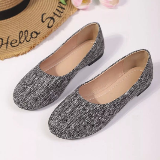 Round Toe Flats Slip-Ons - Tigbul's Variety Fashion Shop
