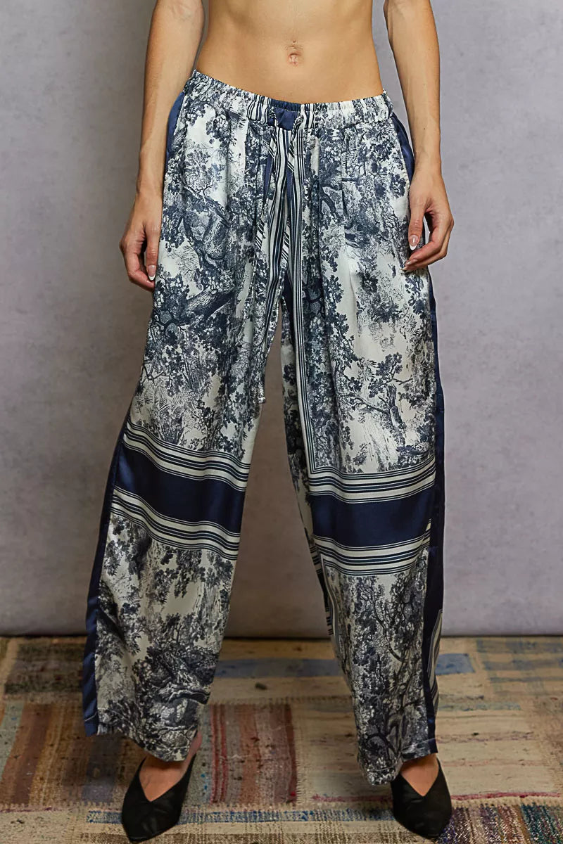 POL Floral Printed Woven Wide Leg Drawstring Pants - Tigbul's Variety Fashion Shop