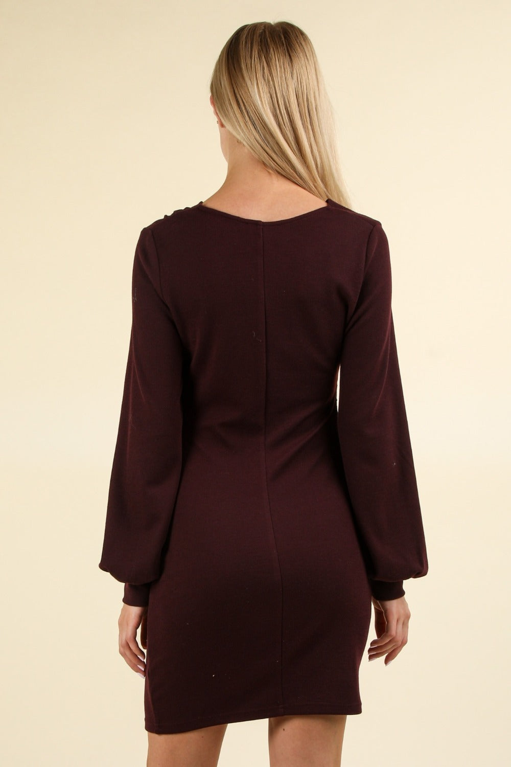 VERY J Ruched Detail Bodycon Mini Dress - Tigbul's Variety Fashion Shop