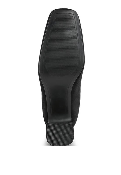 Dimri Square Toe Microfiber Ankle Boots - Tigbul's Variety Fashion Shop