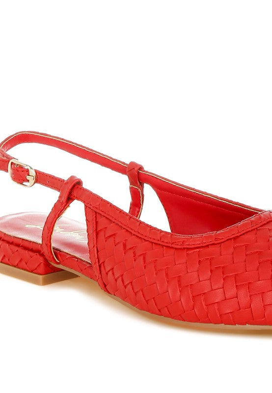 Kurina Woven Slingback Sandals - Tigbul's Variety Fashion Shop