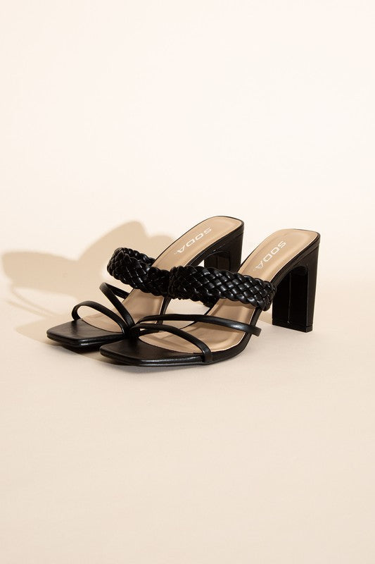 CARMEN-S Braided Strap Sandal Heels - Tigbuls Variety Fashion