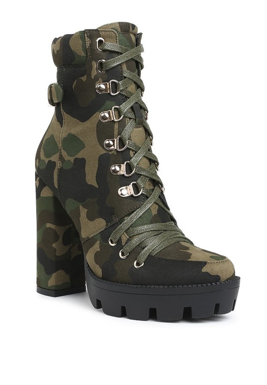 Palmetto Camouflage Ankle Boots - Tigbul's Variety Fashion Shop