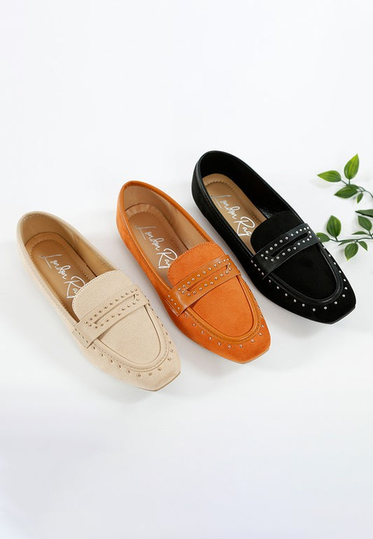 Lumina Penny Strap Studded Loafers - Tigbul's Variety Fashion Shop