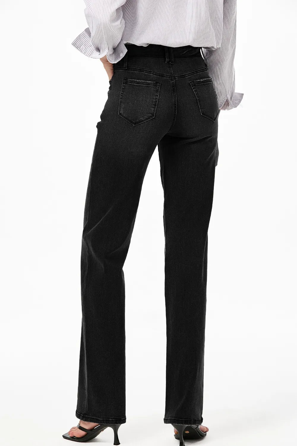 High-Waisted Wide-Leg Vintage Wash Jeans - Tigbul's Variety Fashion Shop