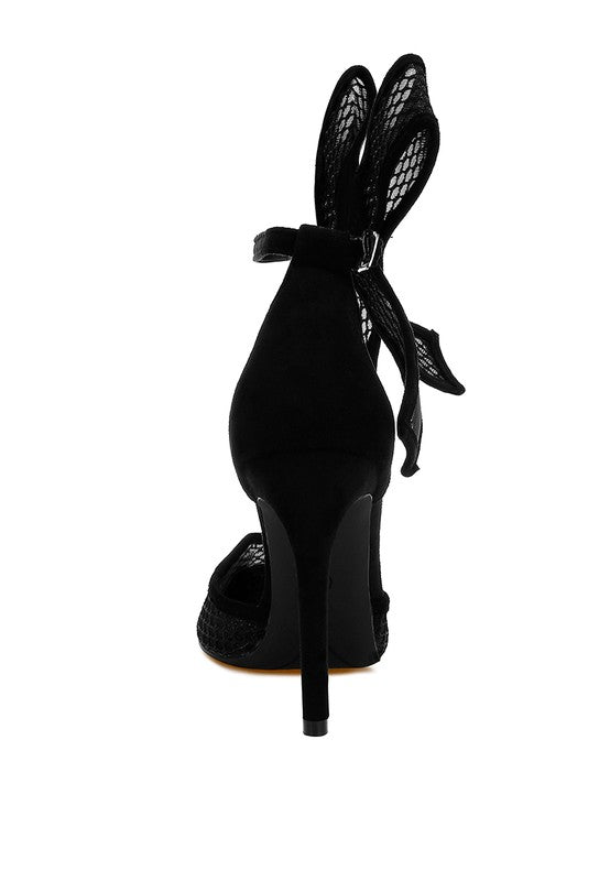 Regenta Big Bow Detail Stiletto Sandals - Tigbul's Variety Fashion Shop