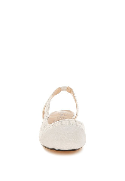 Karita Tweed Slingback Sandals - Tigbul's Variety Fashion Shop