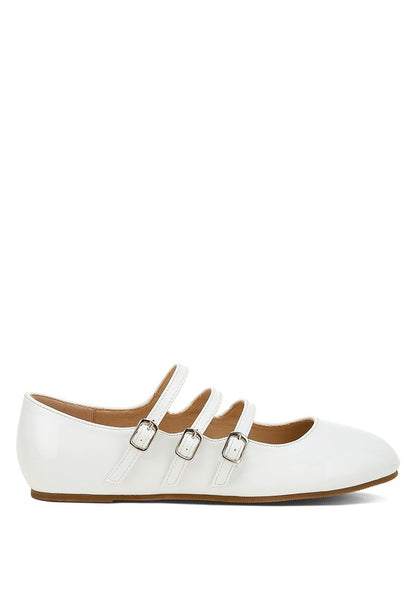 Macarina Triple Strap Mary Jane Ballerinas - Tigbul's Variety Fashion Shop