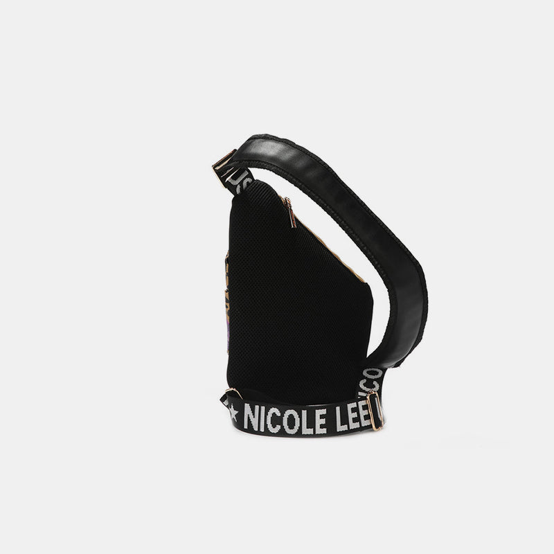 Nicole Lee USA Vegan Leather Leopard & Lip Pattern Crossbody Bag - Tigbul's Variety Fashion Shop