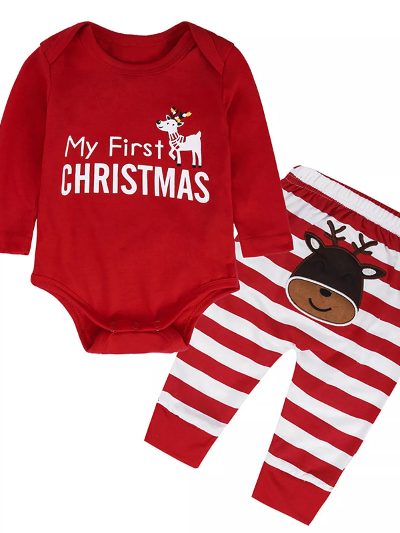 Baby Toddler My First Christmas Reindeer Outfit Set | Tigbuls Variety