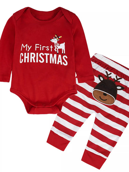 Baby Toddler My First Christmas Reindeer Outfit Set | Tigbuls Variety