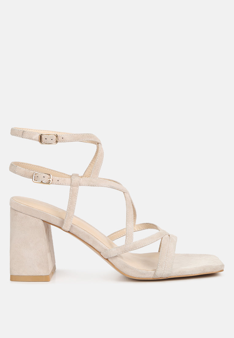 Fiorella Strappy Block Heel Sandals - Tigbul's Variety Fashion Shop