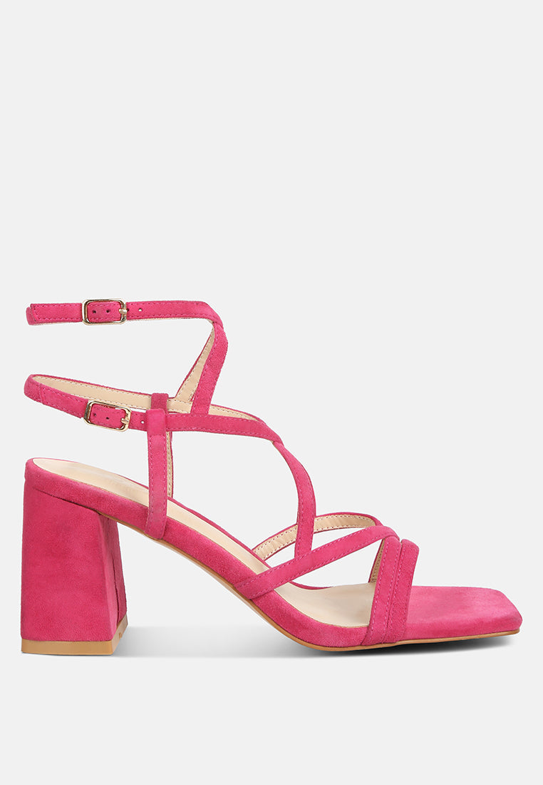 Fiorella Strappy Block Heel Sandals - Tigbul's Variety Fashion Shop