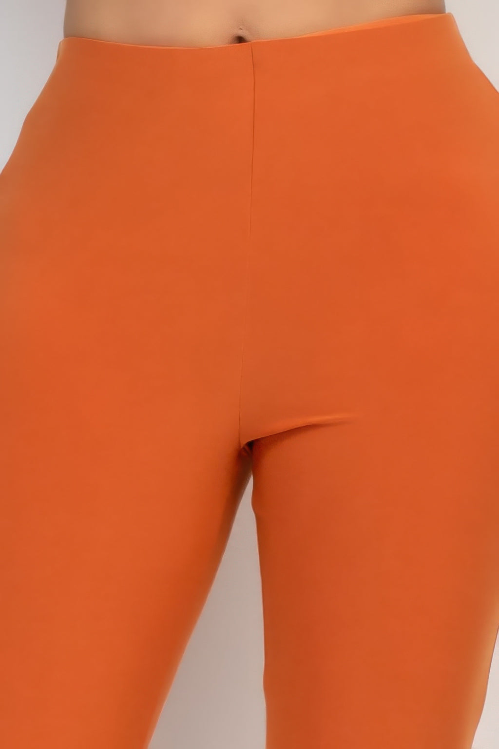 Spice fit-and-flare pants close-up of high-waist seam and hip area