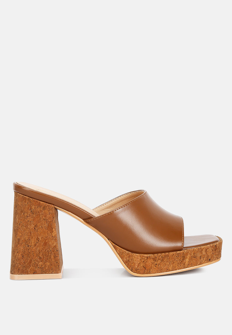 Flexes Flared Block Heel Sandals - Tigbul's Variety Fashion Shop