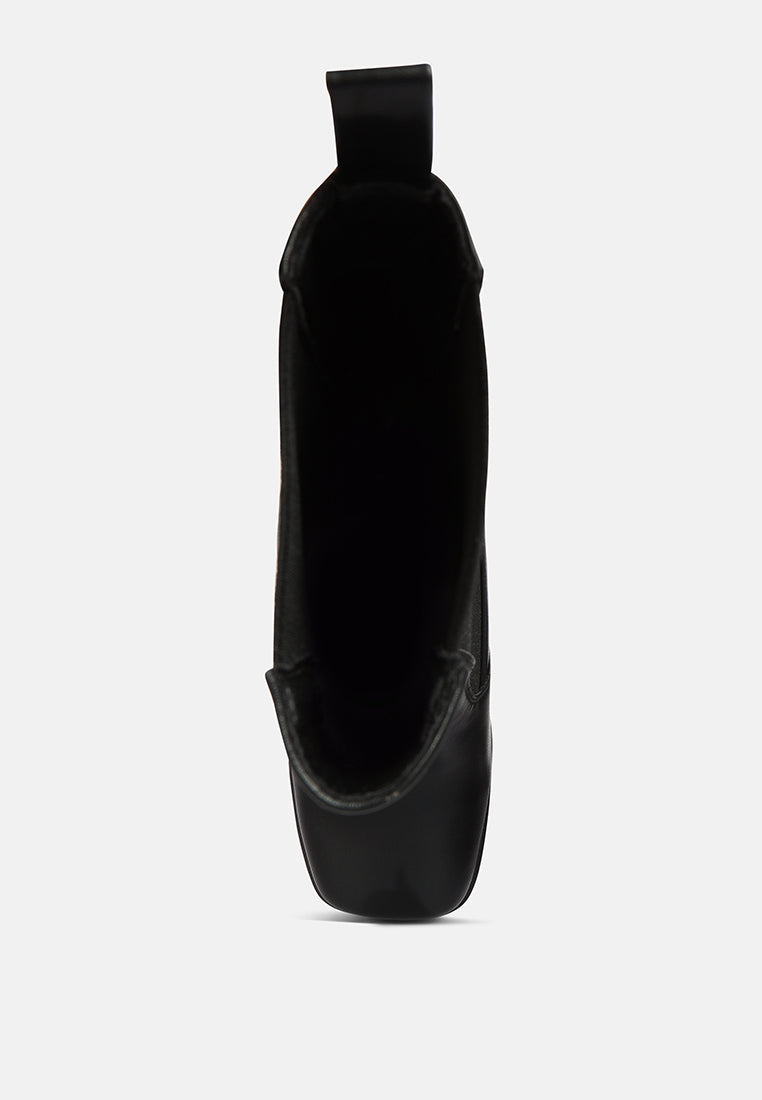 Frosty High Platform Block Heel Chelsea Boot - Tigbul's Variety Fashion Shop