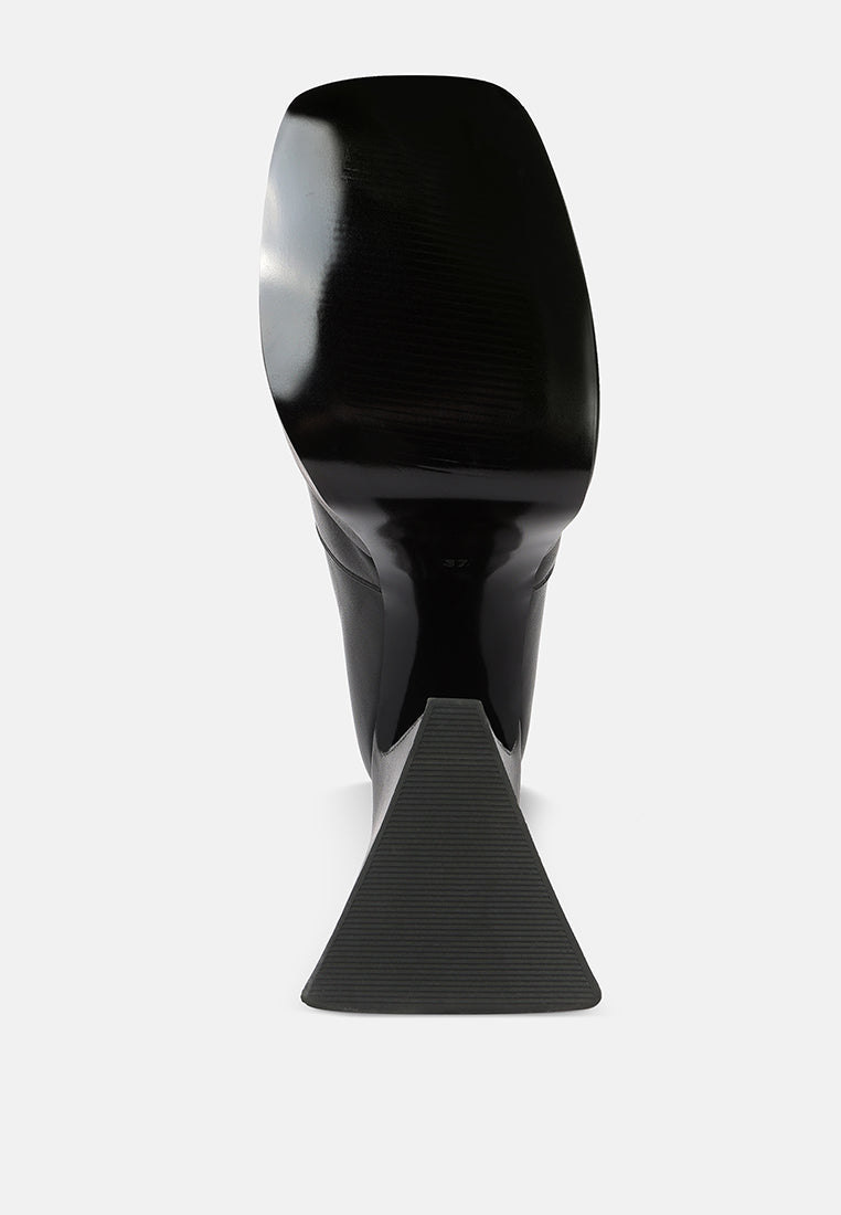 Frosty High Platform Block Heel Chelsea Boot - Tigbul's Variety Fashion Shop