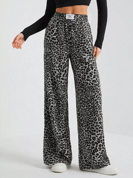 Full Size Leopard Print Wide Leg Pants Plus Size - Tigbul's Variety Fashion Shop