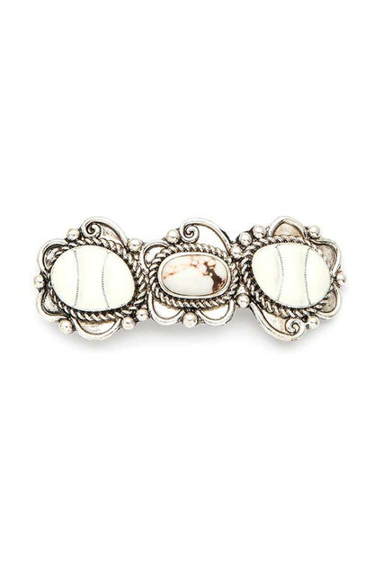 Genuine Stone Western Beret Hair Clip - Tigbul's Variety Fashion Shop