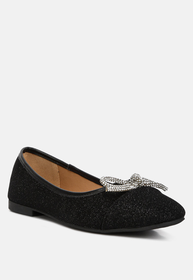 Gizeh Women Rhinestone Embellished Ballerinas - Tigbul's Variety Fashion Shop