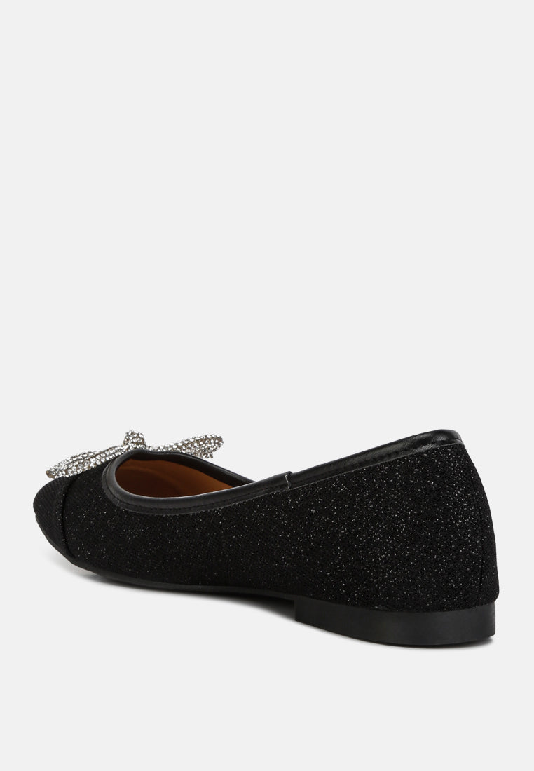 Gizeh Women Rhinestone Embellished Ballerinas - Tigbul's Variety Fashion Shop