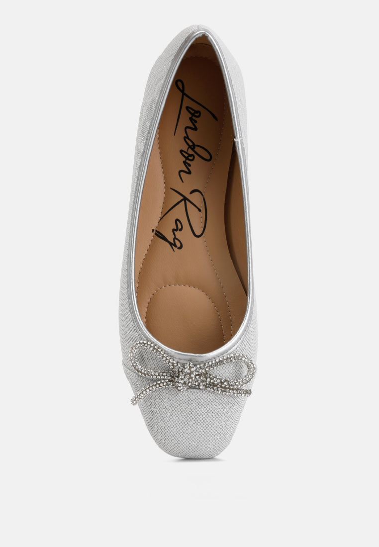 Gizeh Women Rhinestone Embellished Ballerinas - Tigbul's Variety Fashion Shop
