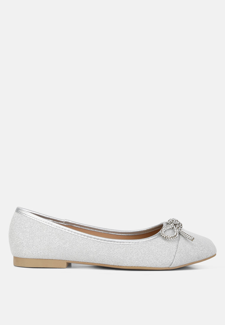 Gizeh Women Rhinestone Embellished Ballerinas - Tigbul's Variety Fashion Shop