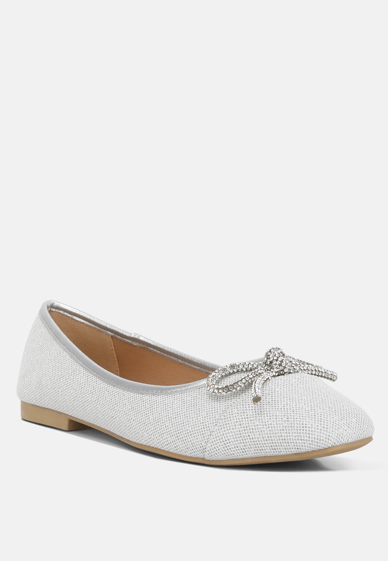 Gizeh Women Rhinestone Embellished Ballerinas - Tigbul's Variety Fashion Shop
