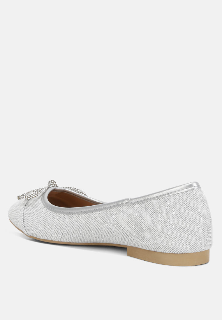 Gizeh Women Rhinestone Embellished Ballerinas - Tigbul's Variety Fashion Shop