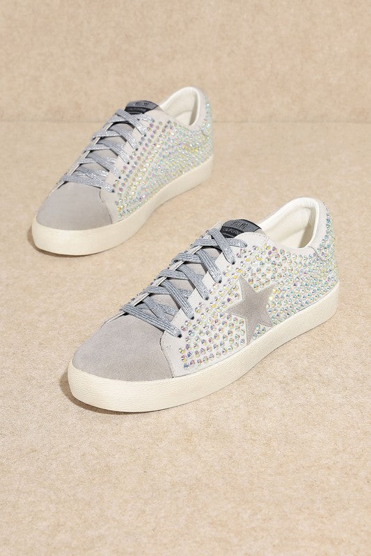 Glam Rhinestone Star Sneakers - Tigbul's Variety Fashion Shop