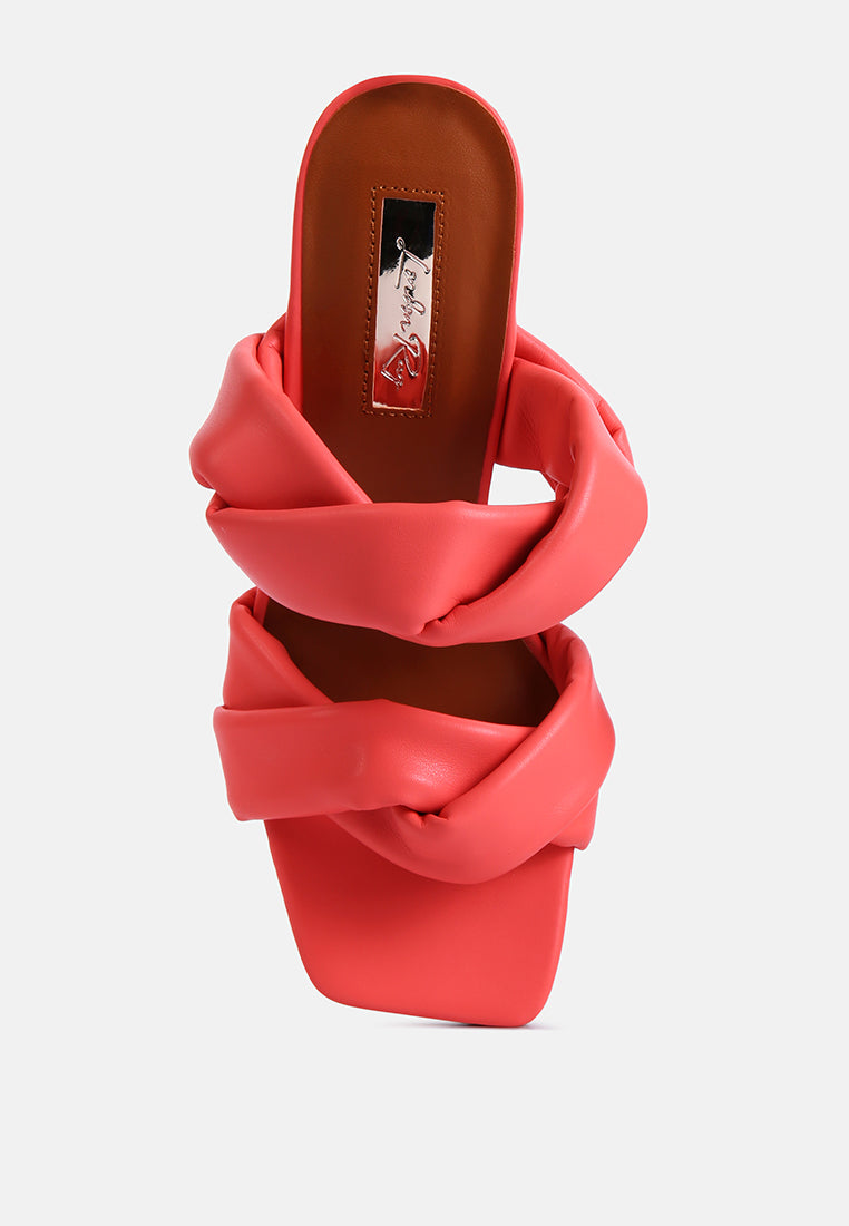 Glam Girl Twisted Strap Spool Heel Sandals - Tigbul's Variety Fashion Shop