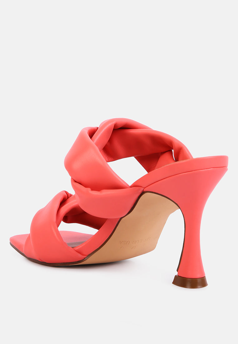 Glam Girl Twisted Strap Spool Heel Sandals - Tigbul's Variety Fashion Shop