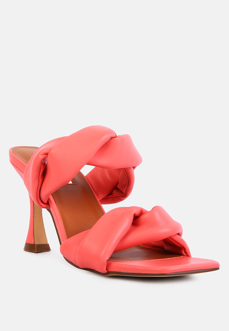 Glam Girl Twisted Strap Spool Heel Sandals - Tigbul's Variety Fashion Shop