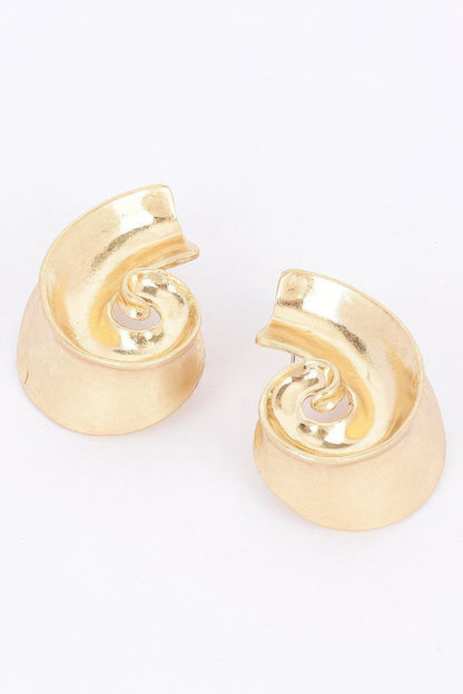 Gold Plated Metal Earring - Tigbul's Variety Fashion Shop